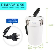 White Single Tube Aquarium External Canister Filter